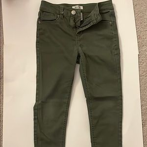 Olive colored comfortable jeans. Youth girls 10